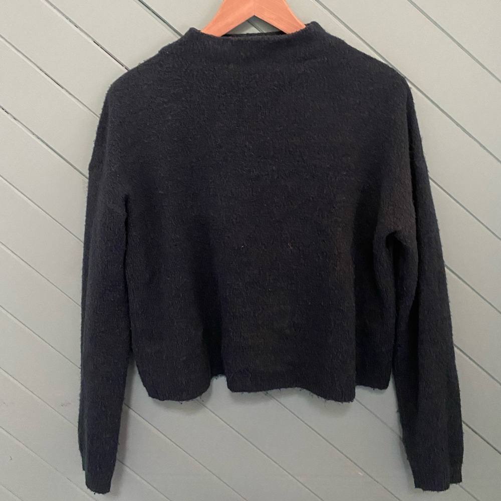 Blue/Green Mock Neck Cropped Sweater XS Urban Outfitters